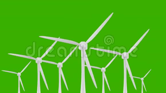 循环风力发电技术清洁和可再生能源解决方案铬键视频的预览图