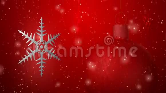 圣诞背景无缝圈红色视频的预览图