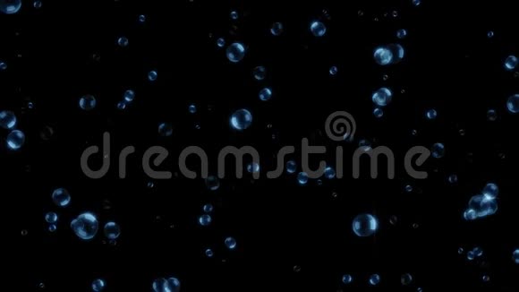 蓝色发光空气肥皂泡运动图形背景视频的预览图
