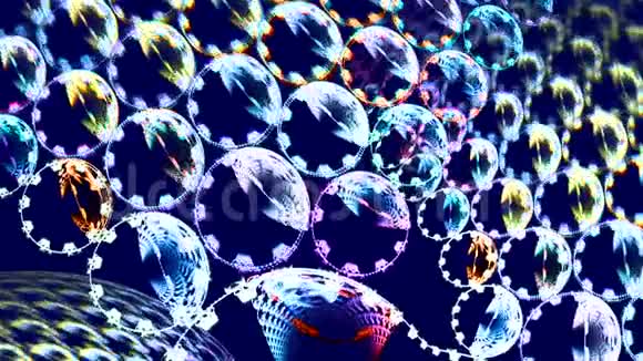 抽象球体变成了一个结霜的网视频的预览图