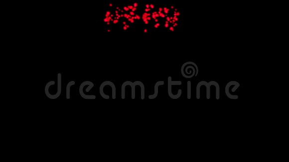 红玫瑰花瓣动画背景瀑布包括阿尔法频道视频的预览图