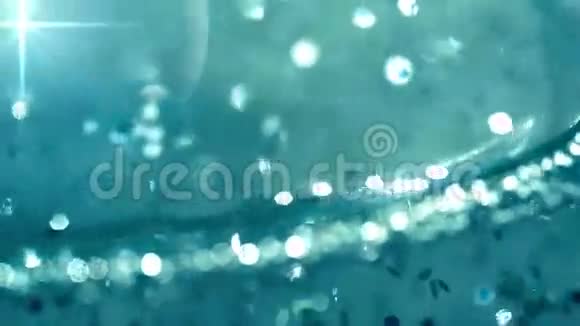 带有气泡和闪光的抽象水视频的预览图
