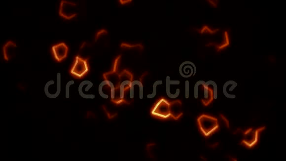 橙色发光与霓虹灯效应背景视频的预览图