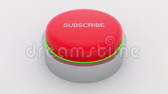 大红色按钮与订阅铭文被推送概念4K剪辑视频的预览图