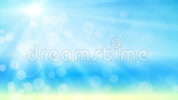 滩碧海蓝天伴着明媚的阳光视频的预览图