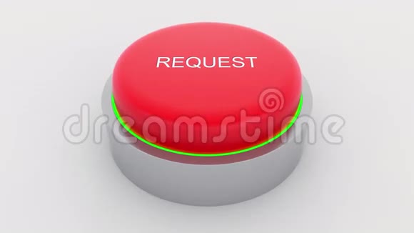 大红色按钮与请求铭文被推送概念4K剪辑视频的预览图