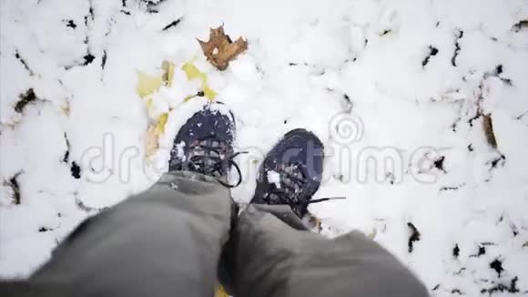 在雪地上行走视频的预览图