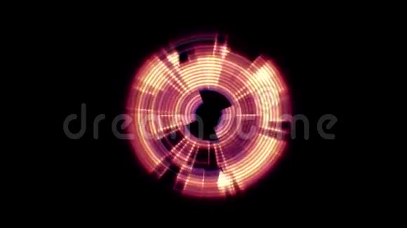 接口数据装载机紫罗兰红色圆形与光雷阿尔法频道视频的预览图