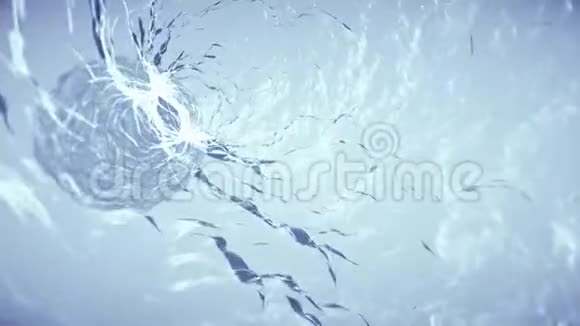 软水漩涡模拟动画新自然数字质量的视频视频的预览图