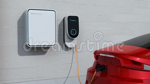 家用电动汽车充电站充电视频的预览图