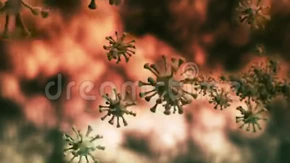 漂浮的病毒细胞视频的预览图