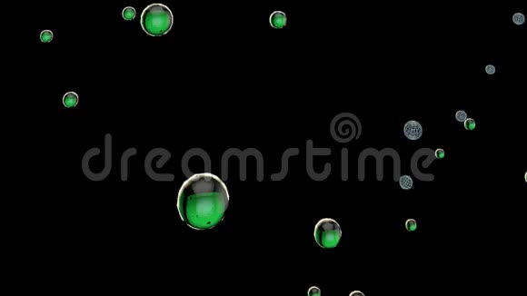 抽象旋转球科学分子背景视频的预览图