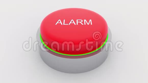 大红色按钮警报铭文被按下概念4K剪辑视频的预览图