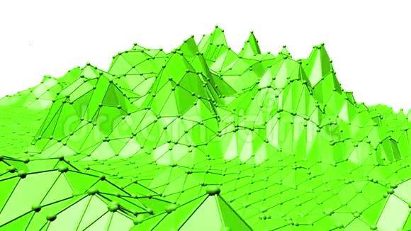 绿色低聚背景振动摘要低聚面作为现代低聚设计的技术背景视频的预览图
