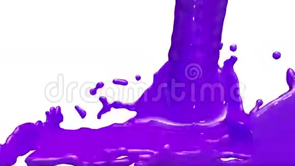 动画紫罗兰汽车油漆浇注和填充屏幕阿尔法通道包括使用卢马哑光3D渲染视图23视频的预览图