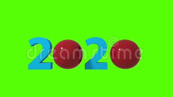 保龄球2020设计背景上的绿色屏幕4K视频的预览图