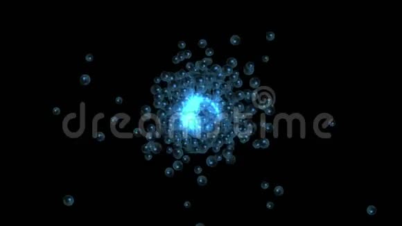 珍珠烟花尘埃粒子水泡气泡魔环隧道背景视频的预览图