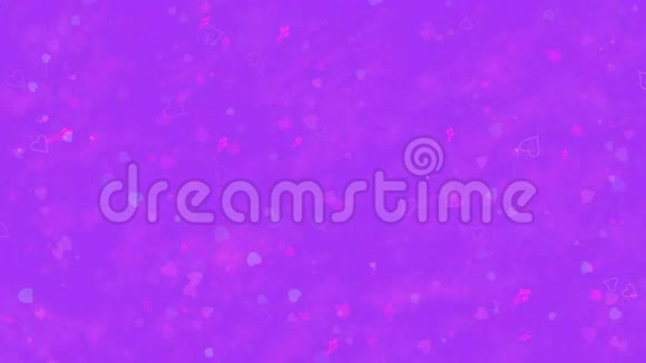 我爱你用葡萄牙语和西班牙语发短信从尘埃中形成在紫色的背景上变成水平的尘埃视频的预览图