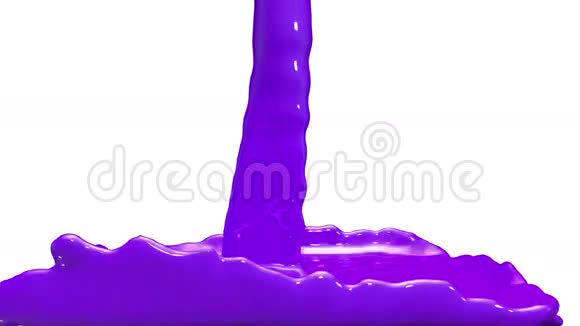 动画紫罗兰汽车油漆浇注和填充屏幕阿尔法通道包括使用卢马哑光3D渲染视图20视频的预览图