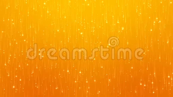 橙色背景上的抽象粒子闪烁视频的预览图