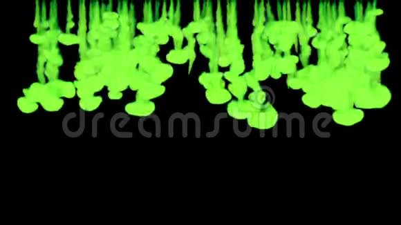 绿色背景在瓦特尔系列三维渲染体素图形在黑色背景上见其他版本第2版视频的预览图