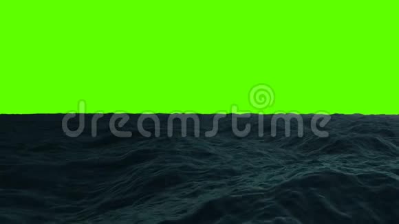 绿色屏幕上粗糙的冬季海洋视频的预览图