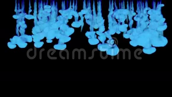 蓝色背景在瓦特尔系列三维渲染体素图形在黑色背景上见其他版本第2版视频的预览图