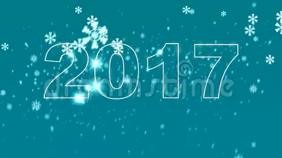高品质的新年动画文本2017切换到2018新年快乐概念视频的预览图