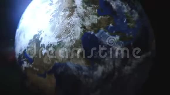 地球旋转世界旋转全旋转无缝环现实行星旋转360度视频的预览图