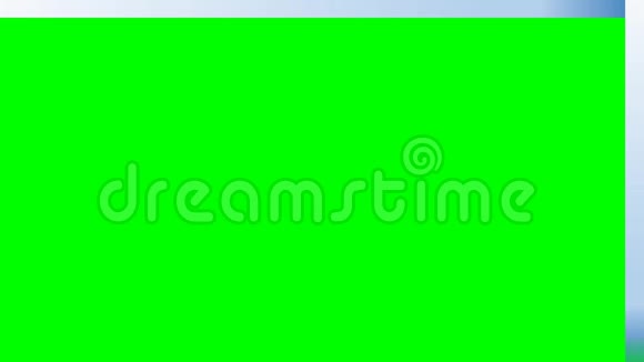 视频框架银金属条在绿色哑光逐渐渲染部分框架视频的预览图