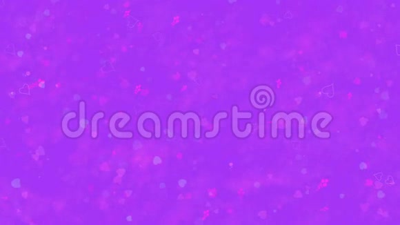 情人节快乐法文版圣瓦伦丁由灰尘形成在紫色背景下变成水平灰尘视频的预览图