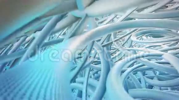 蓝色电缆的CGI运动图形视频的预览图
