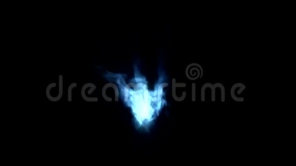 火焰与卷须蓝色效果动画图形元素包括阿尔法频道视频的预览图