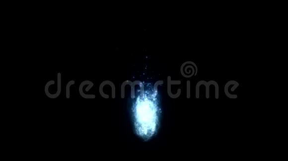 火焰与火花蓝色动画图形元素包括阿尔法频道视频的预览图