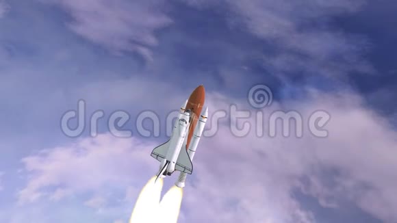 航天飞机在地球大气层上发射的真实三维动画这段视频的元素由美国宇航局提供视频的预览图