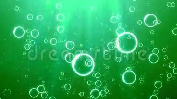 水下泡沫太阳雷斯绿视频的预览图