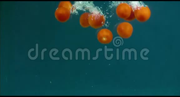 水中缓慢运动的番茄视频的预览图