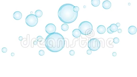 泡泡蓝色水泡运动视频视频的预览图