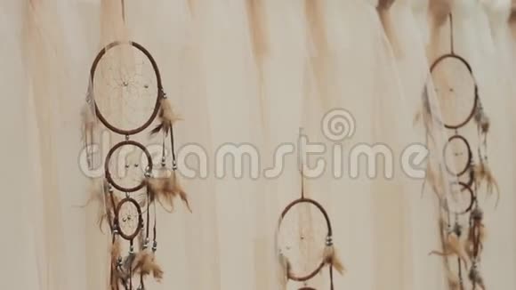 结婚拱门装饰波霍风格的婚礼拱门视频的预览图