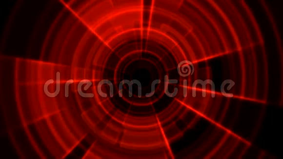 2D型圆形隧道入口涡红色视频的预览图