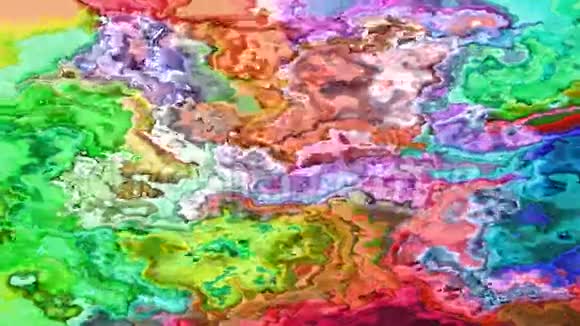 抽象移动彩色飞溅视频的预览图