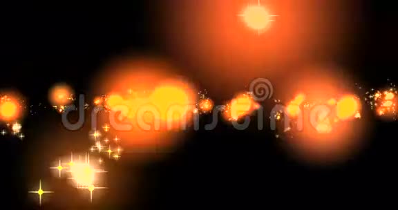 金光闪闪的星星尾过渡闪光爆炸效应黑背景节日快乐新年视频的预览图