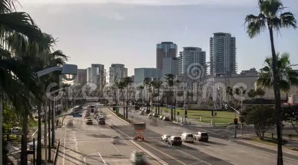 长滩城市时光流逝视频视频的预览图