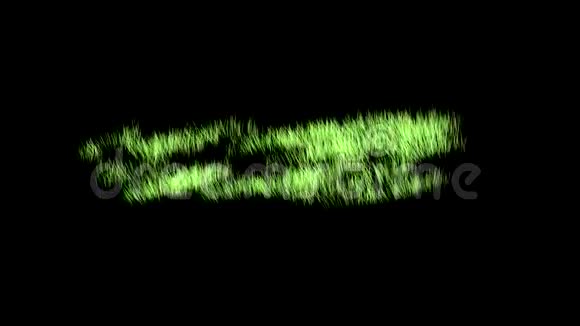 绿色草田动画图形元素包括阿尔法频道视频的预览图