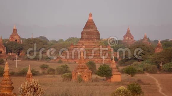 缅甸巴根的风景日出视频的预览图