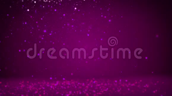 紫色的大圣诞树从屏幕左侧发光发亮的粒子圣诞节背景下的冬季主题视频的预览图