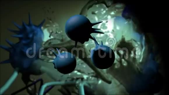 病毒以3Dmax攻击细胞视频的预览图