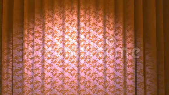 窗帘在锦缎织物中关闭视频的预览图