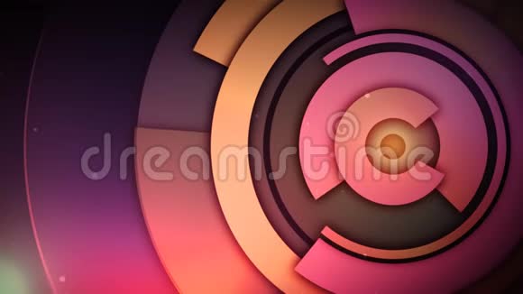 分级曲线旋转粉红色和紫色的圆圈视频的预览图