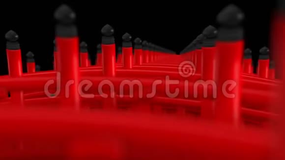 日本红桥十字风景神道桥CG循环动画视频的预览图